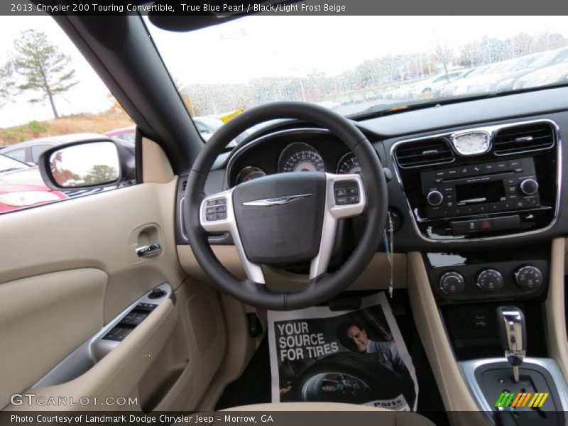 True Blue Pearl / Black/Light Frost Beige 2013 Chrysler 200 Touring Convertible