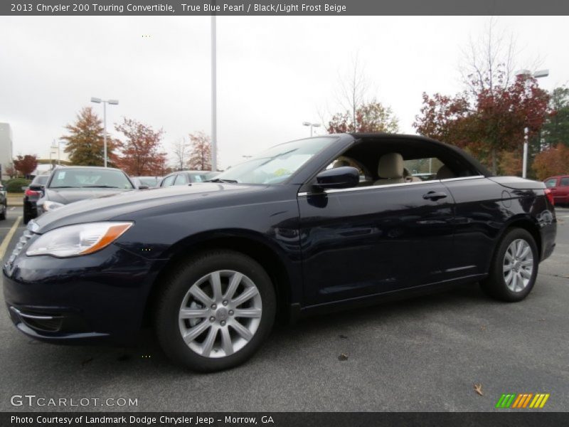 True Blue Pearl / Black/Light Frost Beige 2013 Chrysler 200 Touring Convertible
