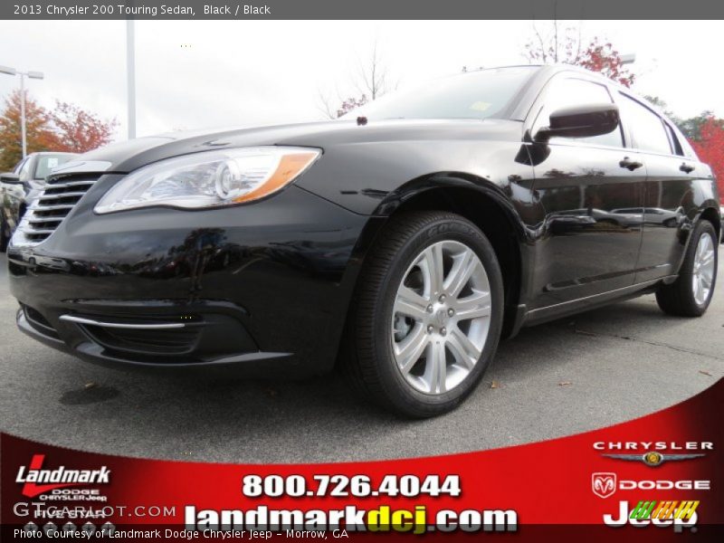 Black / Black 2013 Chrysler 200 Touring Sedan