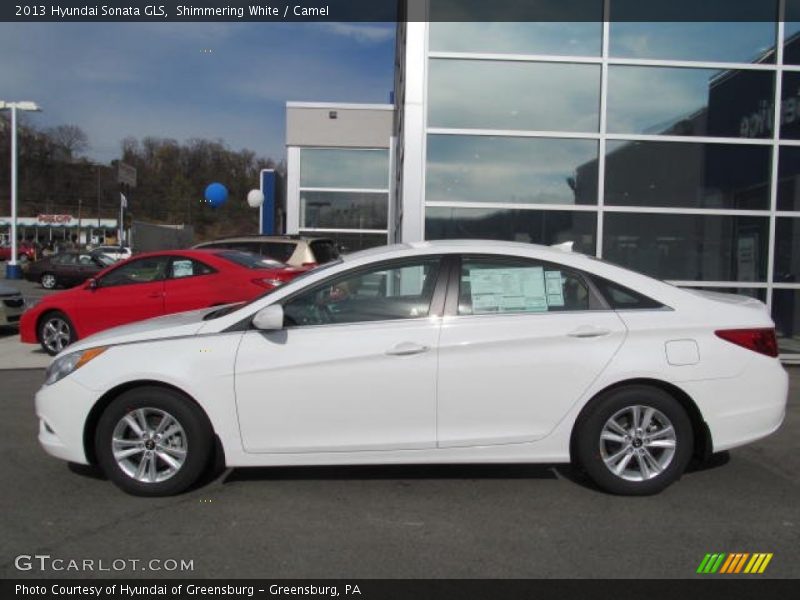 Shimmering White / Camel 2013 Hyundai Sonata GLS
