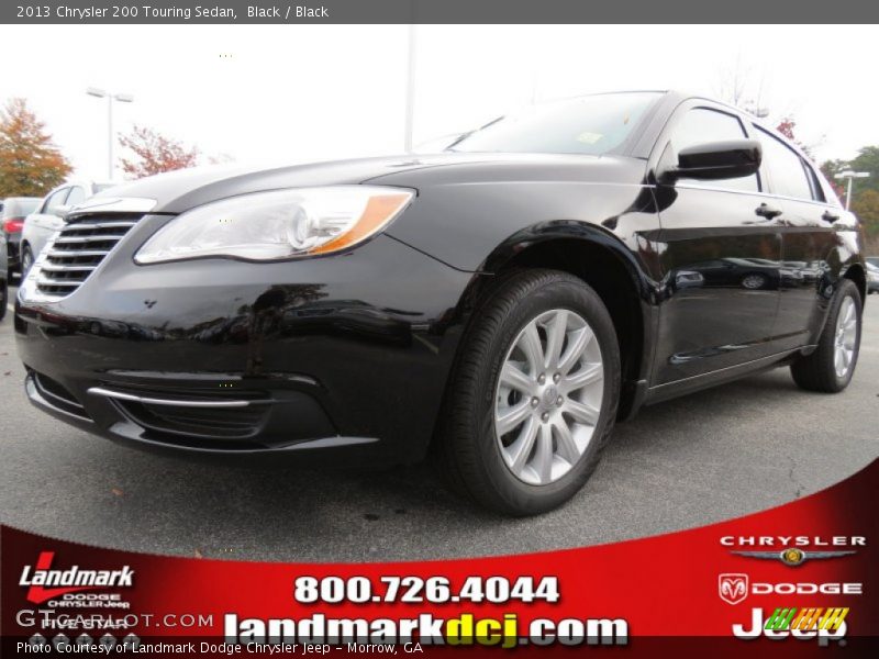 Black / Black 2013 Chrysler 200 Touring Sedan