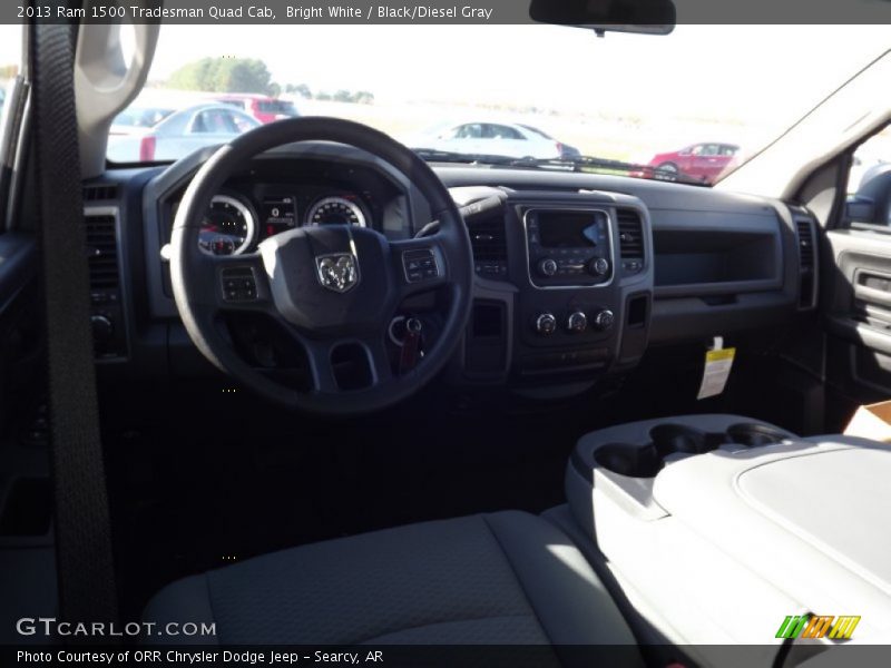 Bright White / Black/Diesel Gray 2013 Ram 1500 Tradesman Quad Cab