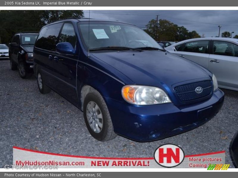 Imperial Blue Metallic / Gray 2005 Kia Sedona LX
