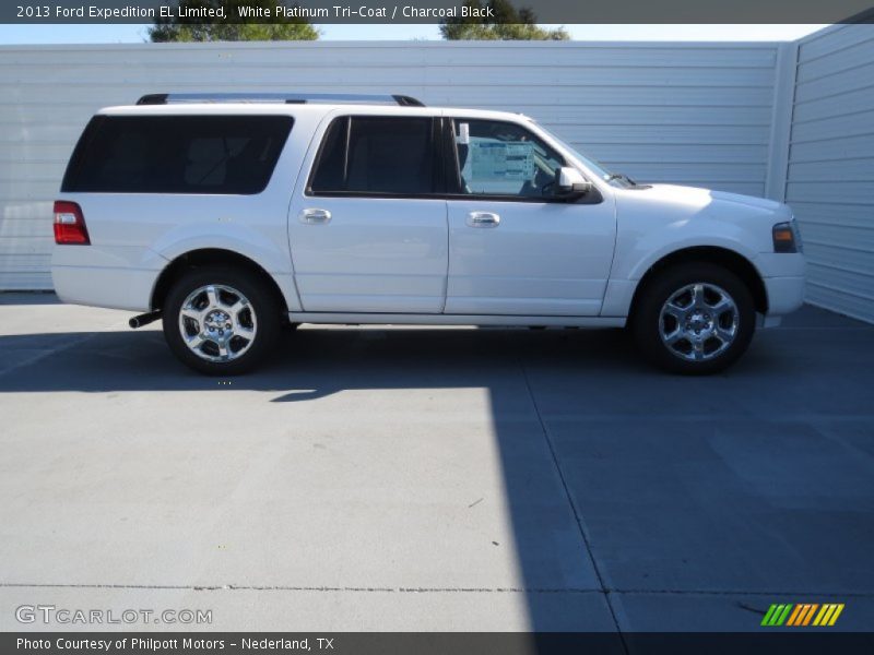 White Platinum Tri-Coat / Charcoal Black 2013 Ford Expedition EL Limited