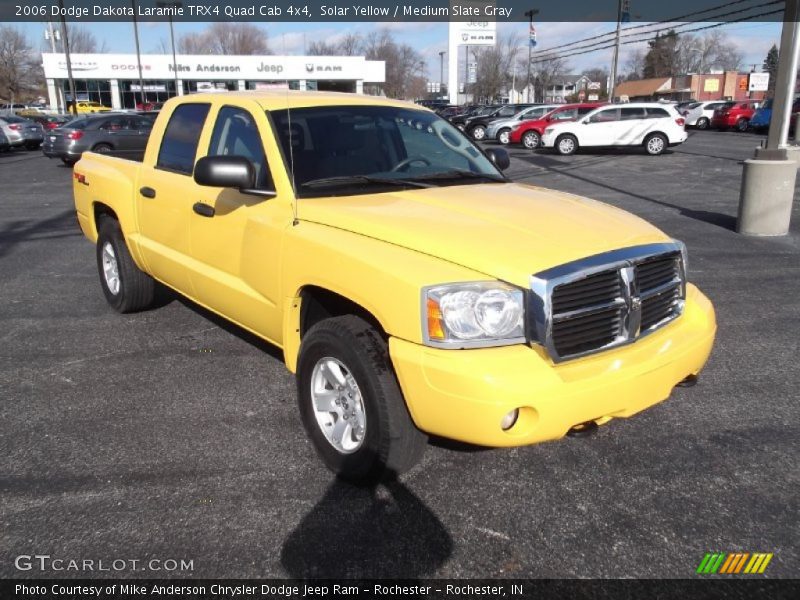 Solar Yellow / Medium Slate Gray 2006 Dodge Dakota Laramie TRX4 Quad Cab 4x4