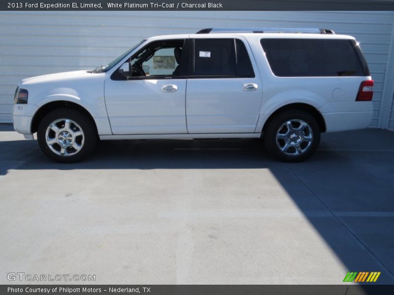 White Platinum Tri-Coat / Charcoal Black 2013 Ford Expedition EL Limited