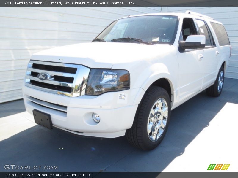 White Platinum Tri-Coat / Charcoal Black 2013 Ford Expedition EL Limited