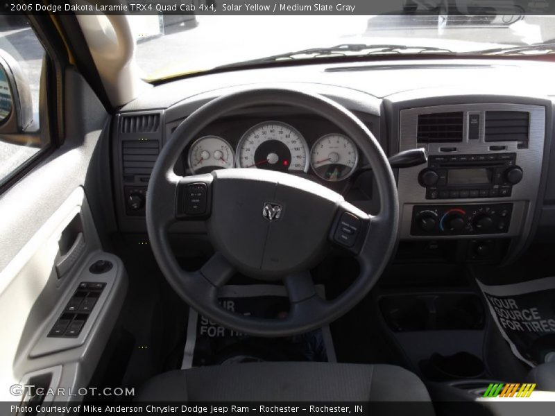Solar Yellow / Medium Slate Gray 2006 Dodge Dakota Laramie TRX4 Quad Cab 4x4