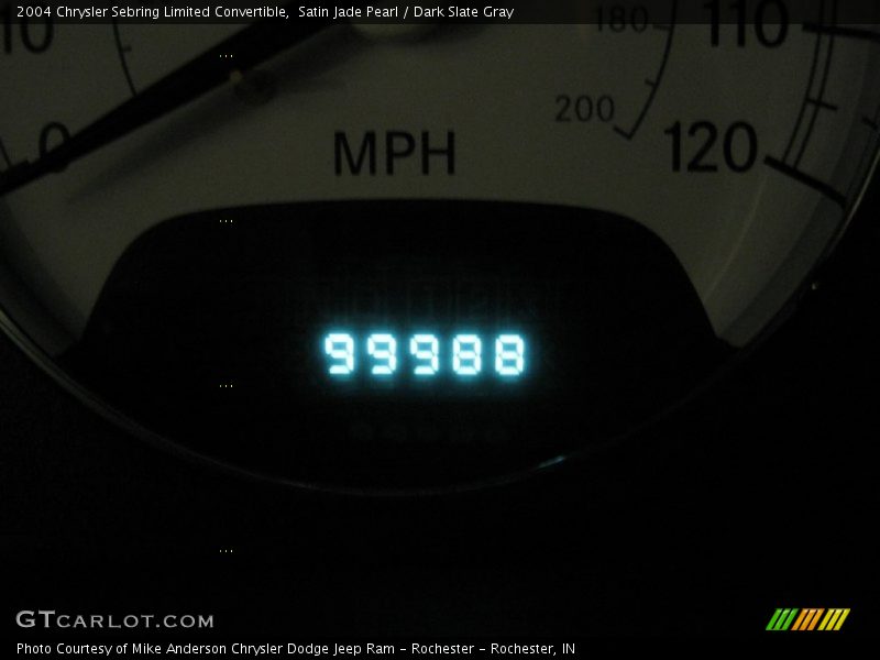Satin Jade Pearl / Dark Slate Gray 2004 Chrysler Sebring Limited Convertible