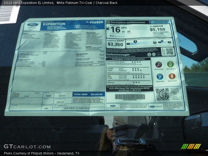  2013 Expedition EL Limited Window Sticker
