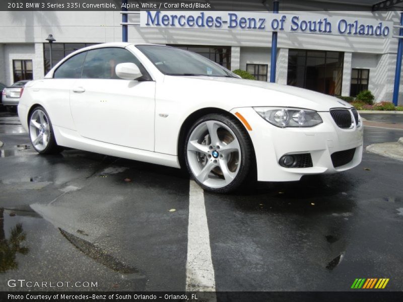 Alpine White / Coral Red/Black 2012 BMW 3 Series 335i Convertible