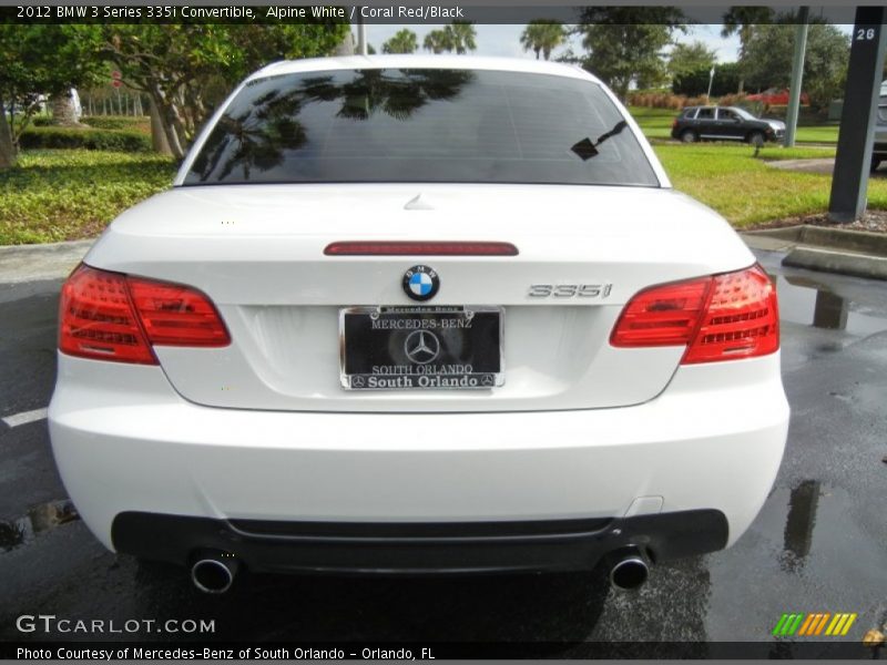 Alpine White / Coral Red/Black 2012 BMW 3 Series 335i Convertible