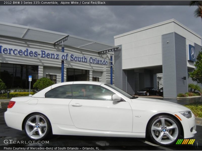 Alpine White / Coral Red/Black 2012 BMW 3 Series 335i Convertible