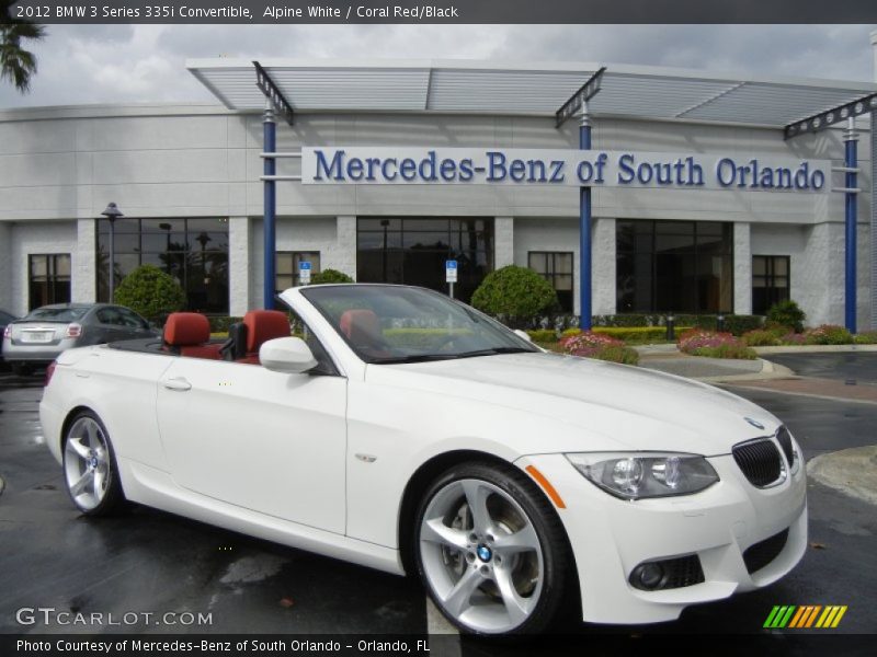 Alpine White / Coral Red/Black 2012 BMW 3 Series 335i Convertible