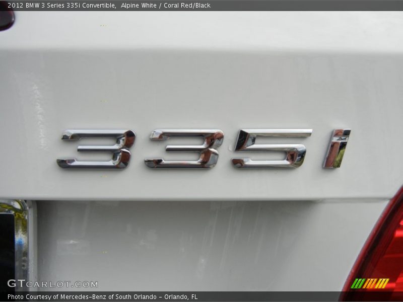 Alpine White / Coral Red/Black 2012 BMW 3 Series 335i Convertible