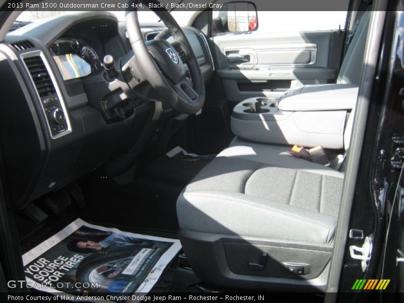 Black / Black/Diesel Gray 2013 Ram 1500 Outdoorsman Crew Cab 4x4