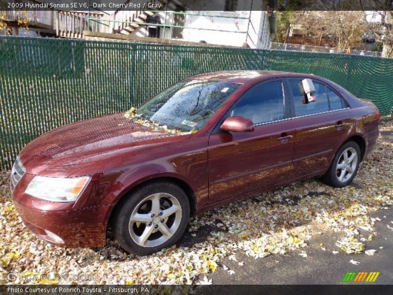 Dark Cherry Red / Gray 2009 Hyundai Sonata SE V6