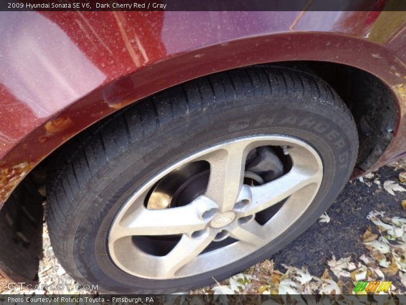 Dark Cherry Red / Gray 2009 Hyundai Sonata SE V6