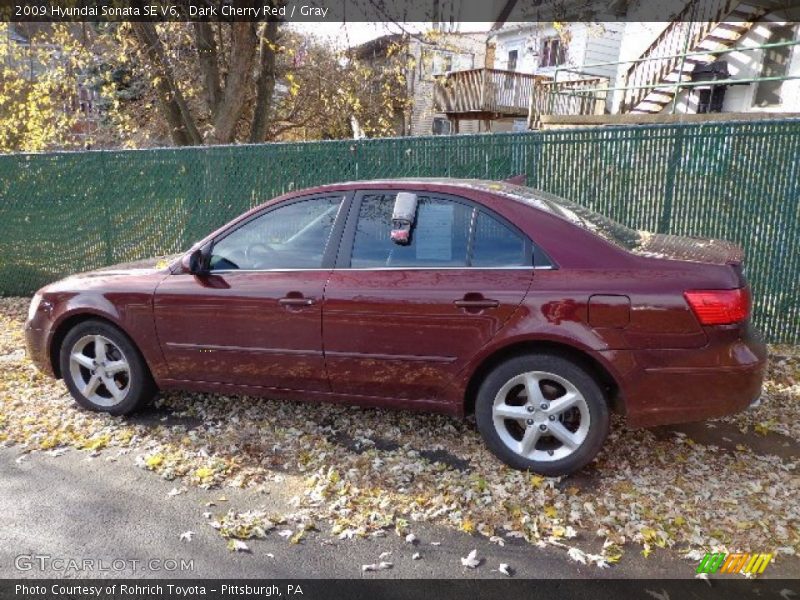Dark Cherry Red / Gray 2009 Hyundai Sonata SE V6