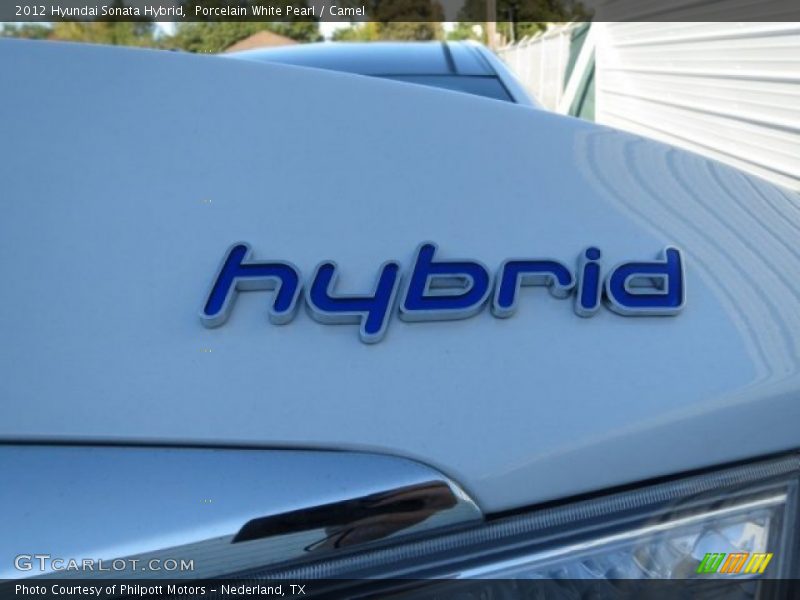 Porcelain White Pearl / Camel 2012 Hyundai Sonata Hybrid