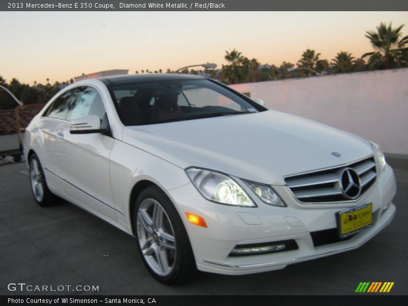Diamond White Metallic / Red/Black 2013 Mercedes-Benz E 350 Coupe