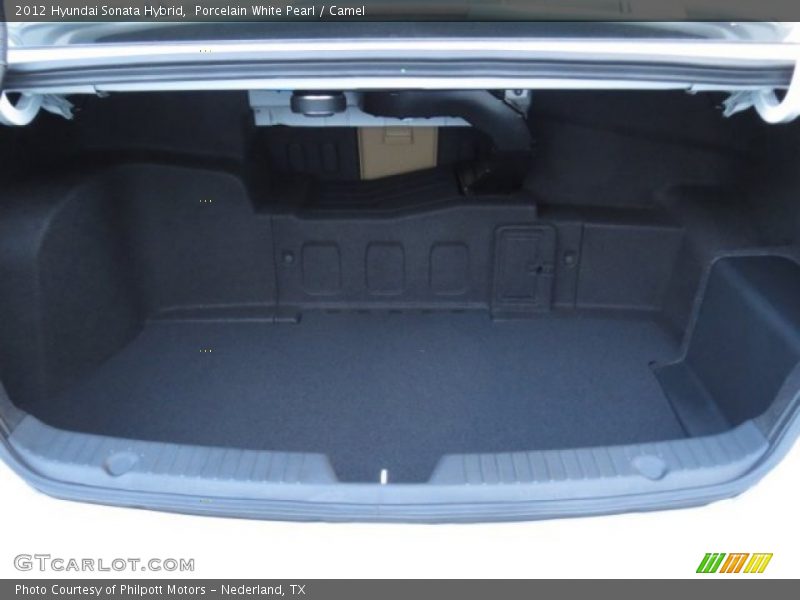 Porcelain White Pearl / Camel 2012 Hyundai Sonata Hybrid