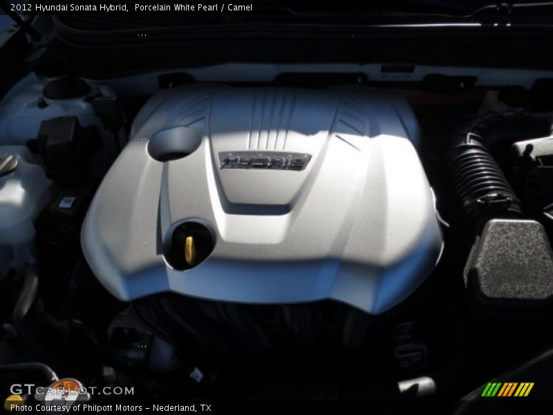 Porcelain White Pearl / Camel 2012 Hyundai Sonata Hybrid