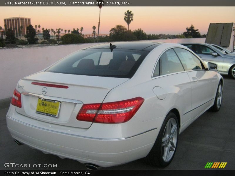 Diamond White Metallic / Red/Black 2013 Mercedes-Benz E 350 Coupe