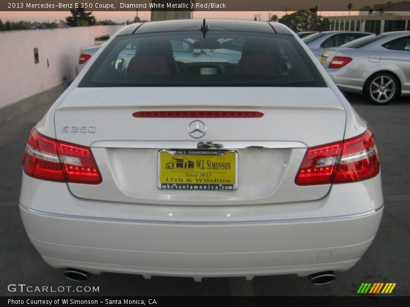 Diamond White Metallic / Red/Black 2013 Mercedes-Benz E 350 Coupe