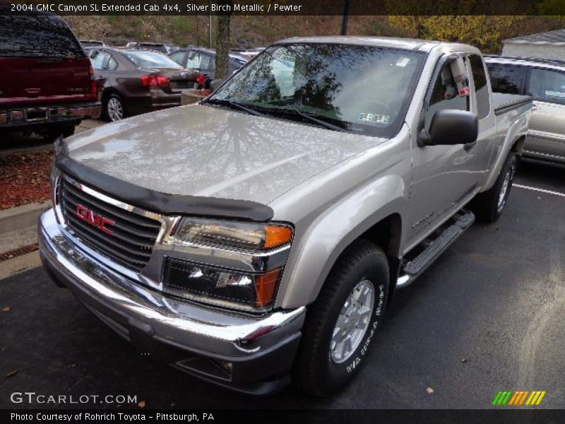 Silver Birch Metallic / Pewter 2004 GMC Canyon SL Extended Cab 4x4