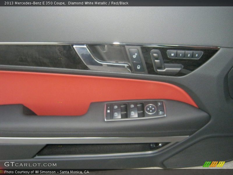 Diamond White Metallic / Red/Black 2013 Mercedes-Benz E 350 Coupe