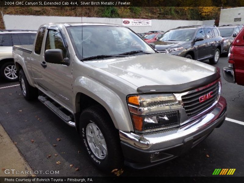 Silver Birch Metallic / Pewter 2004 GMC Canyon SL Extended Cab 4x4