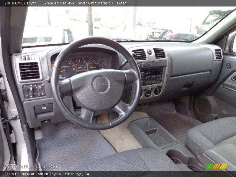 Pewter Interior - 2004 Canyon SL Extended Cab 4x4 