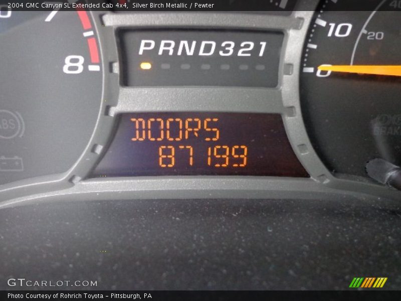 Silver Birch Metallic / Pewter 2004 GMC Canyon SL Extended Cab 4x4