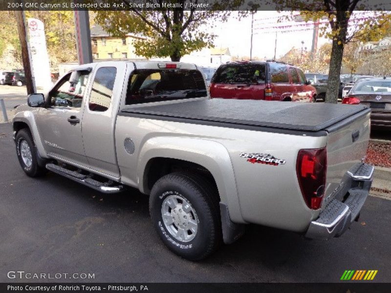 Silver Birch Metallic / Pewter 2004 GMC Canyon SL Extended Cab 4x4