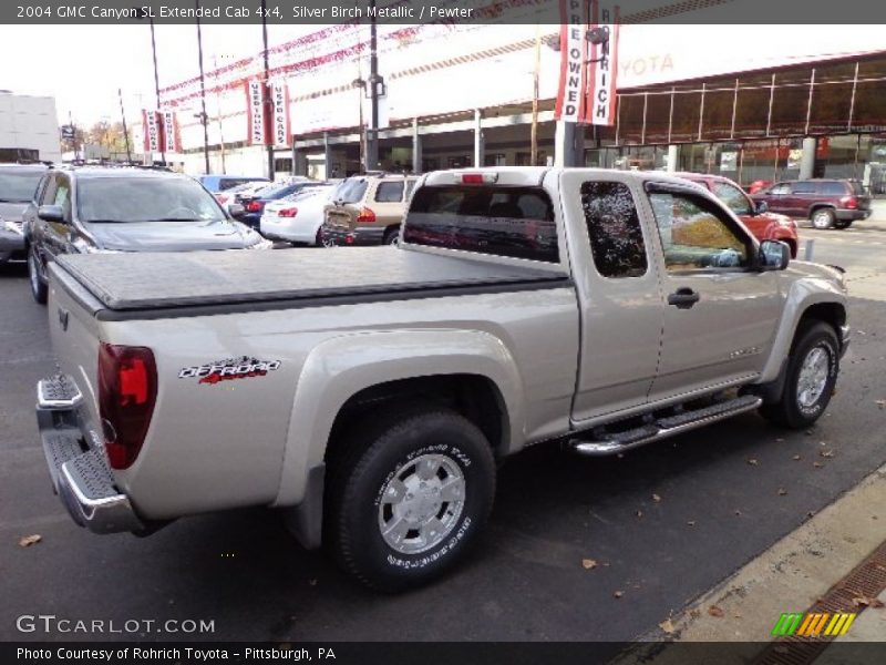 Silver Birch Metallic / Pewter 2004 GMC Canyon SL Extended Cab 4x4