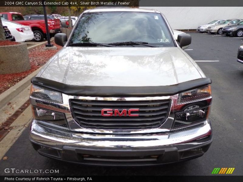 Silver Birch Metallic / Pewter 2004 GMC Canyon SL Extended Cab 4x4
