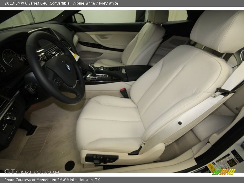 Alpine White / Ivory White 2013 BMW 6 Series 640i Convertible