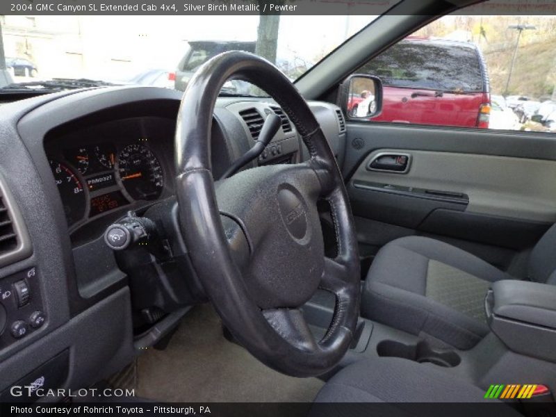 Silver Birch Metallic / Pewter 2004 GMC Canyon SL Extended Cab 4x4