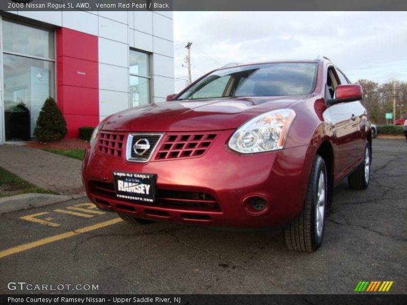 Venom Red Pearl / Black 2008 Nissan Rogue SL AWD