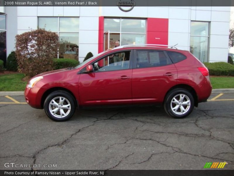 Venom Red Pearl / Black 2008 Nissan Rogue SL AWD