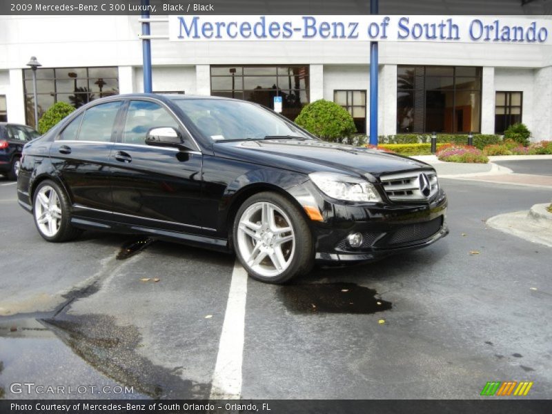 Black / Black 2009 Mercedes-Benz C 300 Luxury