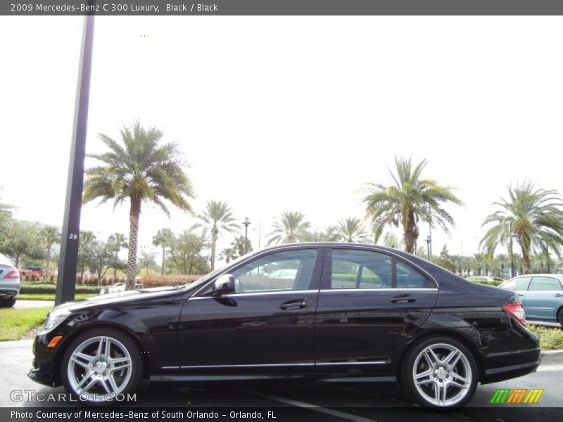 Black / Black 2009 Mercedes-Benz C 300 Luxury