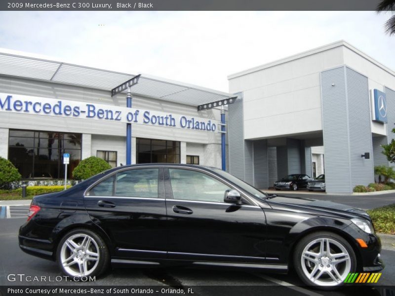 Black / Black 2009 Mercedes-Benz C 300 Luxury