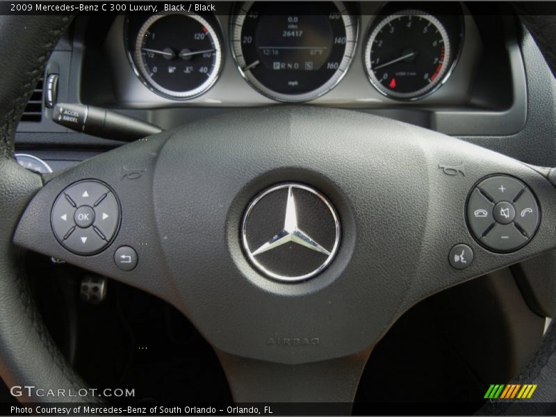 Black / Black 2009 Mercedes-Benz C 300 Luxury