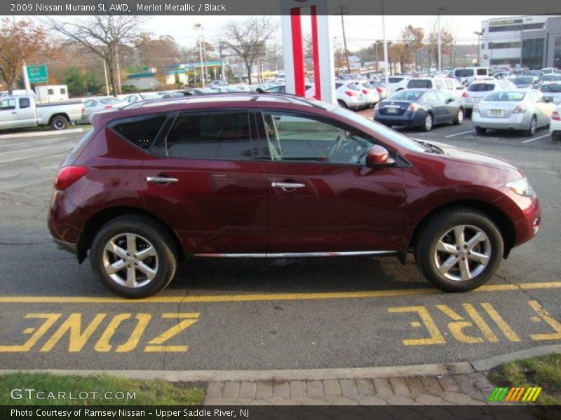 Merlot Metallic / Black 2009 Nissan Murano SL AWD