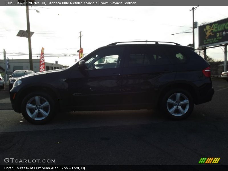 Monaco Blue Metallic / Saddle Brown Nevada Leather 2009 BMW X5 xDrive30i