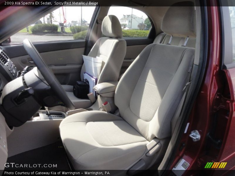 Spicy Red Metallic / Beige 2009 Kia Spectra EX Sedan