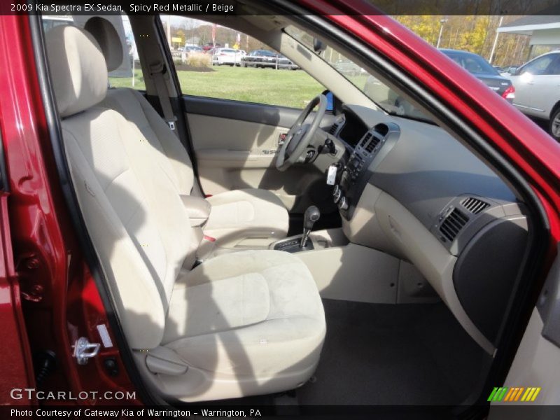 Spicy Red Metallic / Beige 2009 Kia Spectra EX Sedan