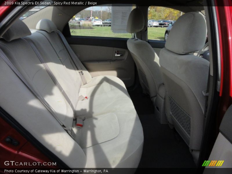 Spicy Red Metallic / Beige 2009 Kia Spectra EX Sedan
